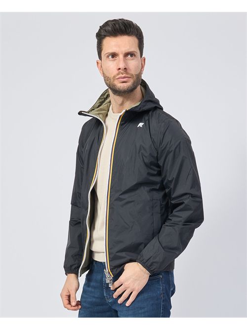 Jack Plus short jacket for men by K-way reversible K-WAY | K2124EW-JAKE PLUSB0R